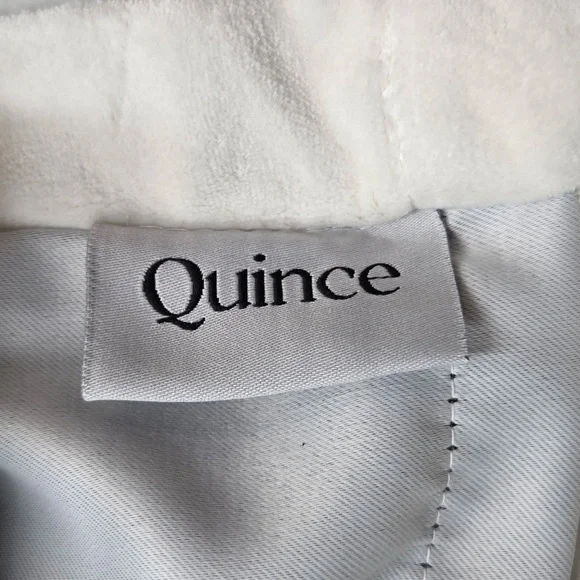 NWOT QUINCE 48x84 Cotton Velvet Room Darkening Curtain Ivory 2338 - Picture 7 of 8